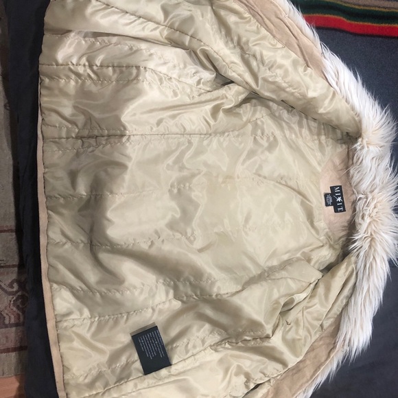 Mixit Faux Fur Suede Coat Petite Extra Large - Picture 6 of 6